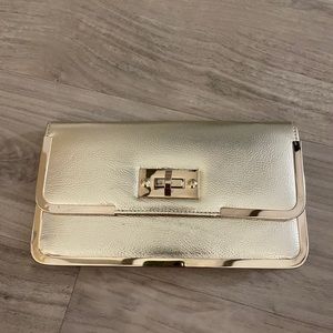 Metallic Gold Clutch with chain strap